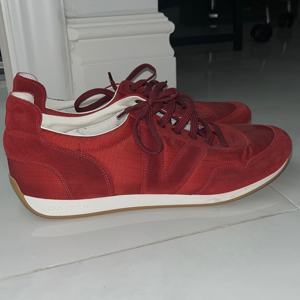 Louis Vuitton red sneaker, new out of box